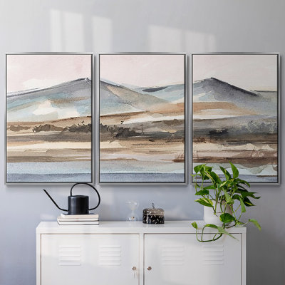 " Autumn Mountain Valley II " 3 - Pieces Painting Print