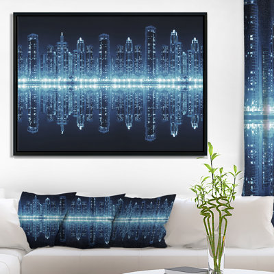 «Transparent Modern City», impression sur toile encadrée