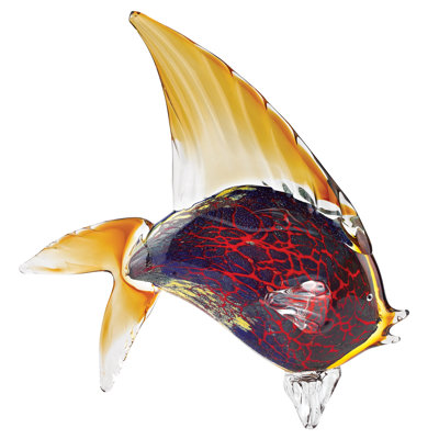 Howes Murano Glass Fish Figurine Tabletop Sculpture