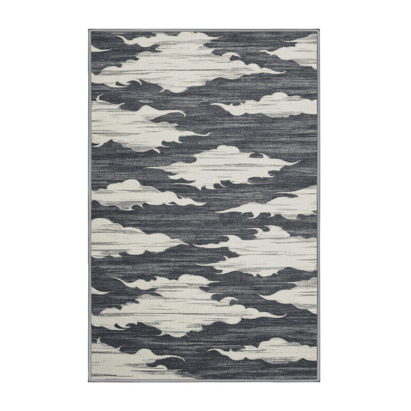  Tapis hawaïen lavable Storm Clouds, Tapis de couloir 2 pi x 5 pi