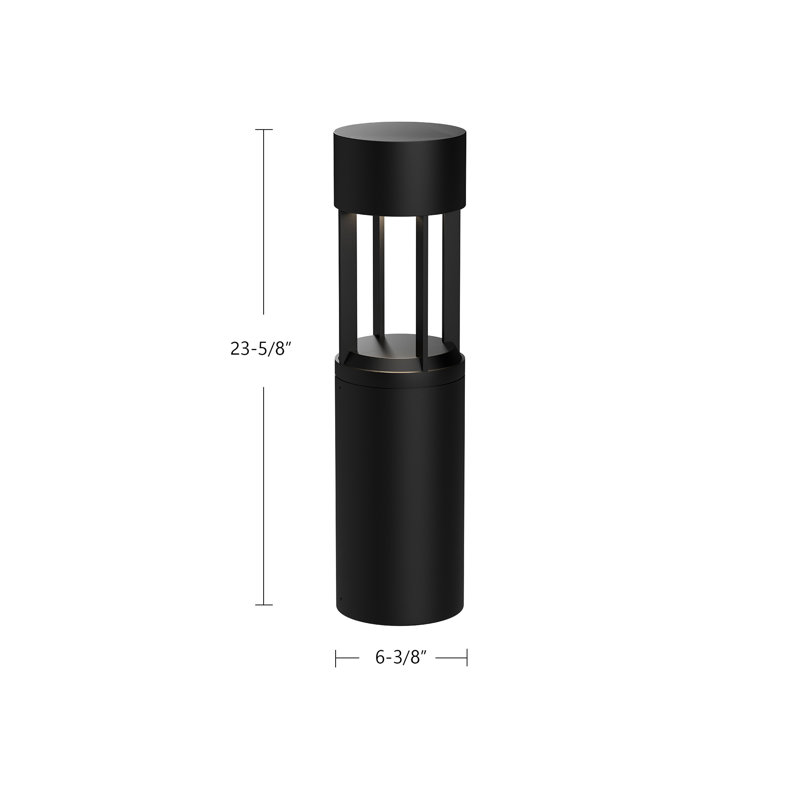 Novato LED Bollard Light, 23.63" H x 6.38" W x 6.38" D