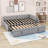 Full L-Shaped Upholstered Daybed with Twin Pop Up Trundle-403929964