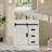 31" Sliding Barn Door Bathroom Vanity with Sink,  Farmhouse Small Single Bathroom Vanity Set-98181813