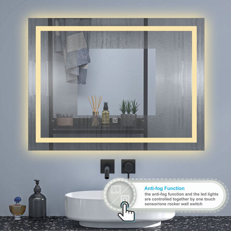 Bethli Rectangle Mirror, 80cm H x 100cm W