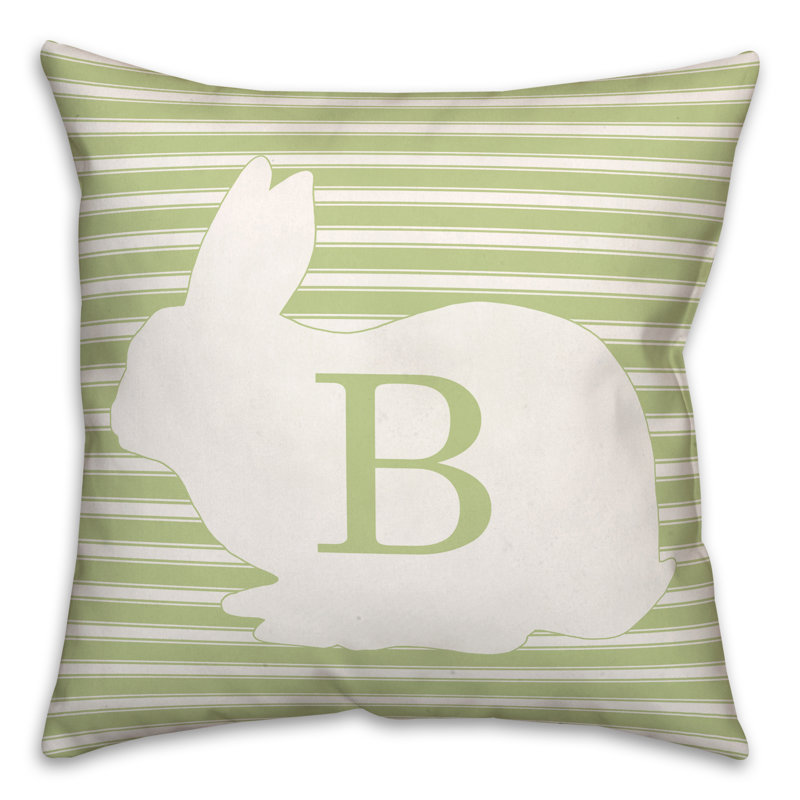 Striped Reversible Throw Pillow, B