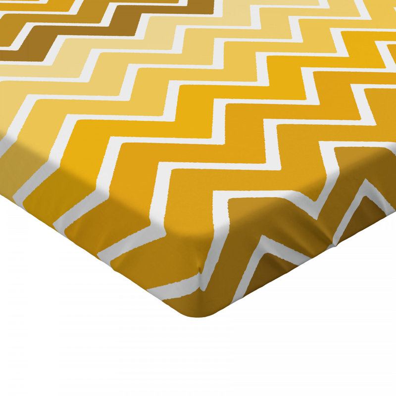 Microfiber Fitted Sheet, Queen Fitted Sheet, Chevron
