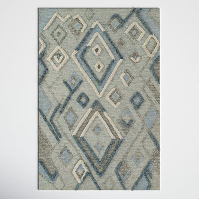 Cheryl Hand Tufted Wool Blue Area Rug 8' X 10'