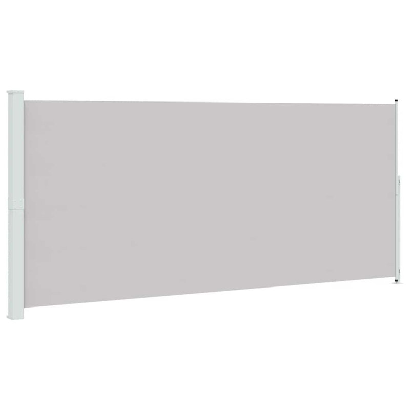 Paravent de patio extérieur gris en polyester enduit de polyuréthane