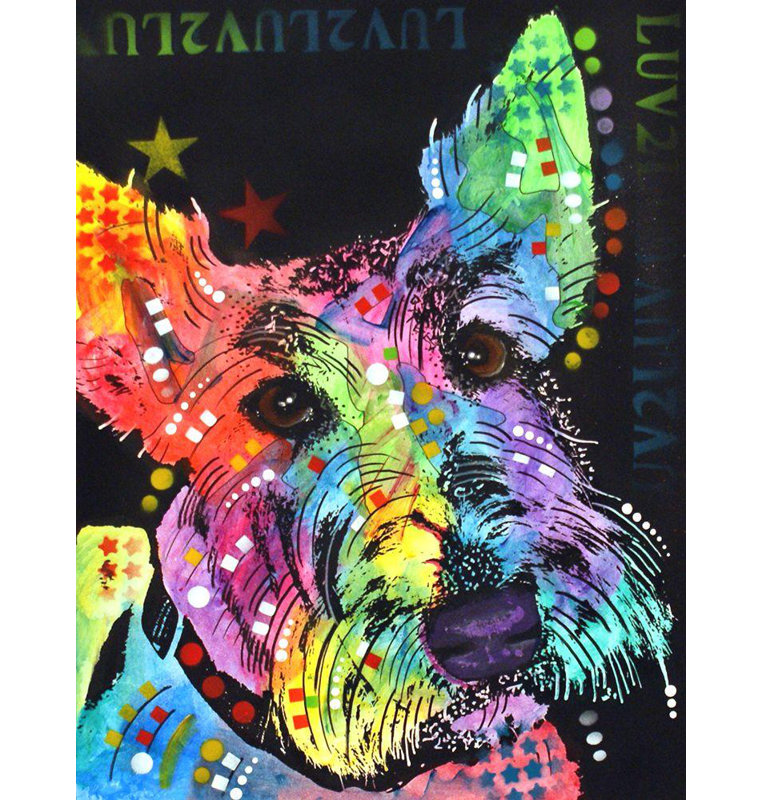 Art sur toile de la collection Dakota Fields de Dean Russo, titre: Scottish Terrier