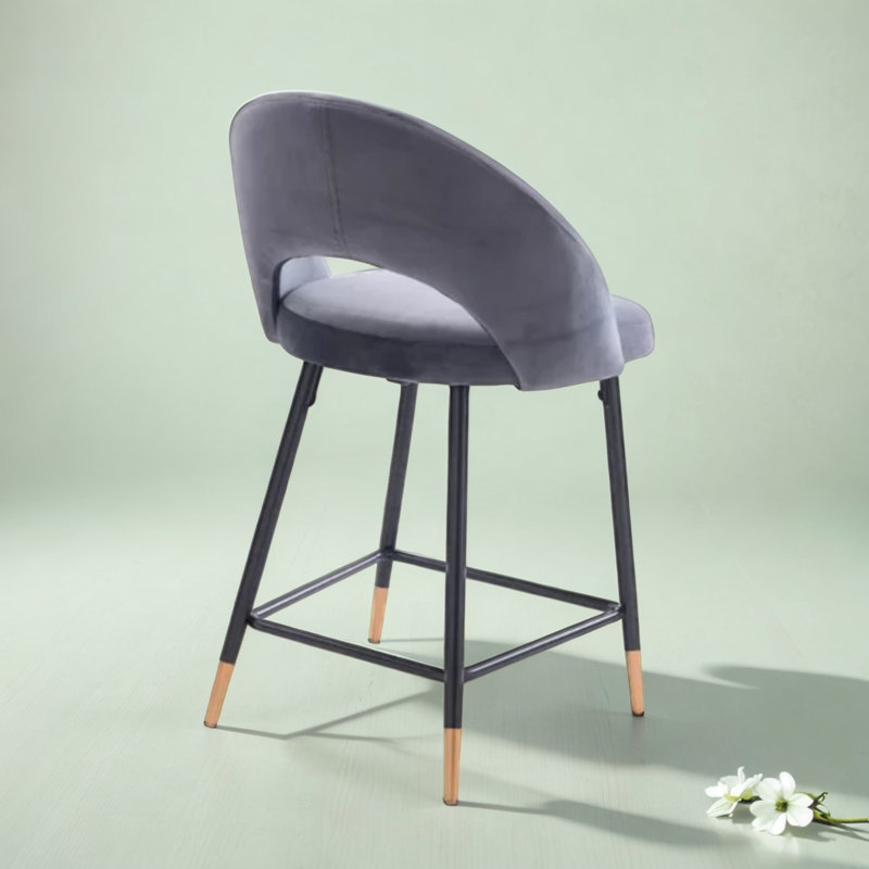 Tabouret de bar Ohanna, Gris