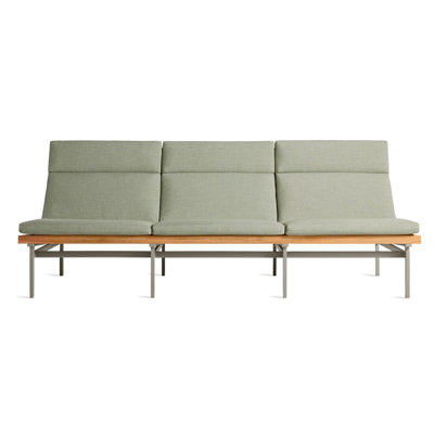 Perch 88'' Wide Powder Coated Aluminum Patio Sofa with Cushions