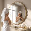 Aluminium Cylinder Wall Overmantel Mirror-800519227