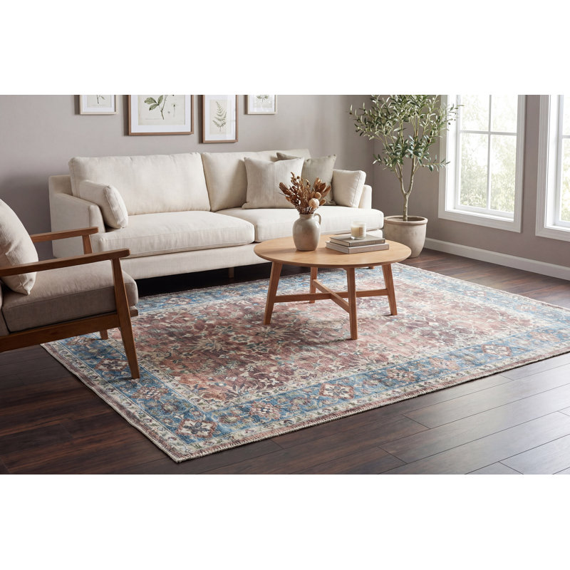ELISE 5.3X7 6301-351 RED/BLUE/BEIGE, Rectangle 5'3" x 7'