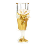 Elegant Gilded Vase - 7 X 16 Inches