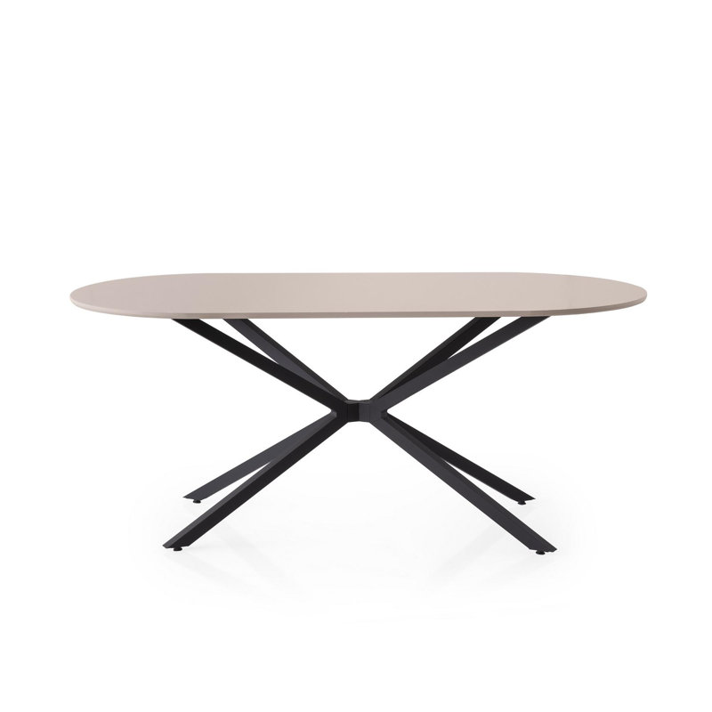 Ferro Beech Oval Dining Table, White