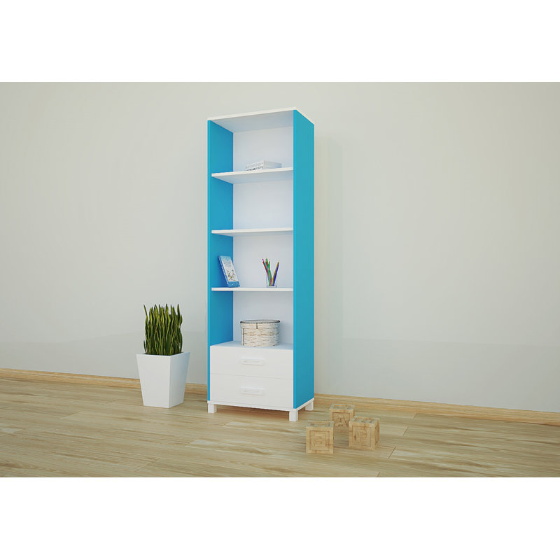 177cm H Cube Unit Kids Bookcase, Blue, 177cm H x 45cm W x 34cm D