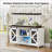 Aquarium Stand with Storage Cabinet, Off-White Particleboard &amp; Steel, 80 Gallon | Particle Board | Living Room-645901503