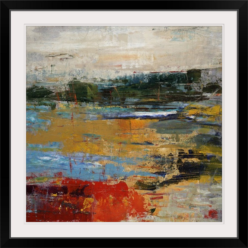 «Sienna Sunset», reproduction d'art Drexton, Cadre noir, H 28 x l 28 po x P 1 po