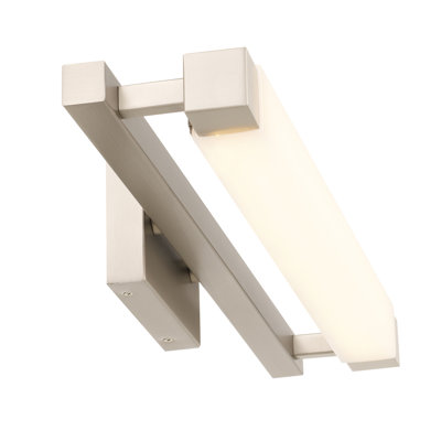 26-Inches Brushed Nickel Led Bathroom Vanity , High-Performance Energy-Smart Led, 1830 Lumens 21W, Dual Mount Vertical Horizontal, 3 Color Temperature 3000K 4000K 5000K, Dimmable, Simple