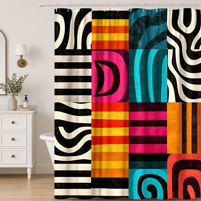 Rideaux de douche avec crochets inclus