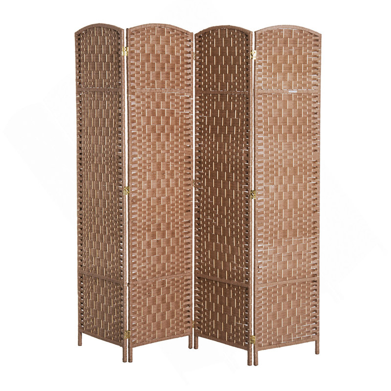 Paravent 4 panneaux Homcom, 4, Naturel