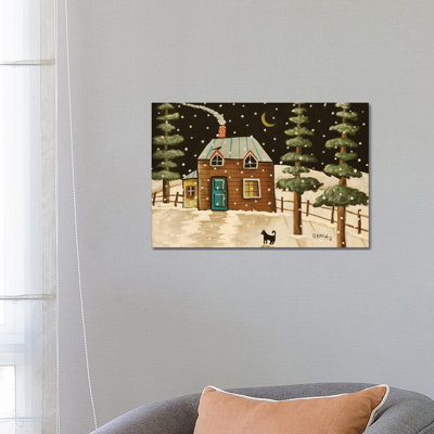 Winter Evergreens 1 Piece Wrapped Canvas Wall Art