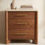 Table de chevet 3 tiroirs 23,6 po avec dessus d'aspect pierre-1101889258
