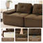 Canapé modulaire en tissu velours côtelé 4 places UI Furniture l 115 po x P 115 po x H 28 po
