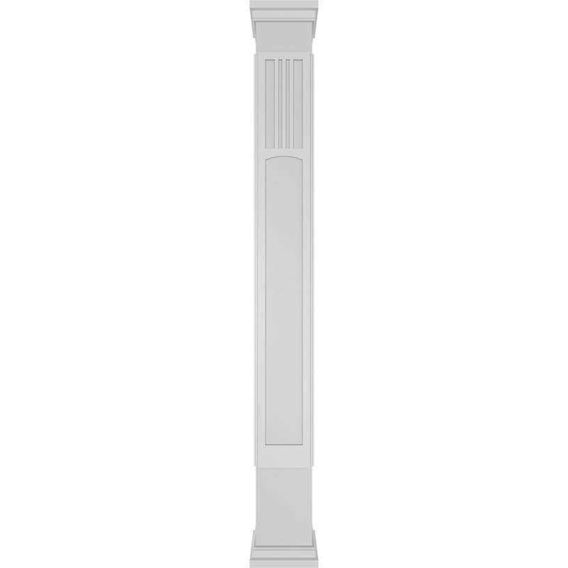 Colonne de style mission artisanale carrée non fuselée de style classique San Miguel avec prairie et base Prairie