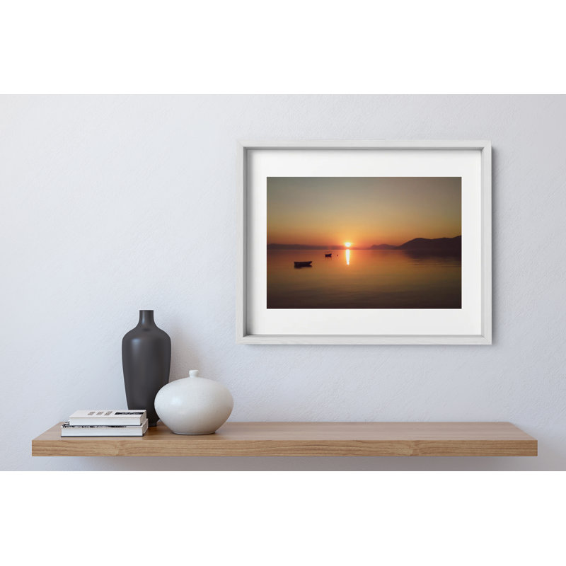 Distant Shores Print by Joseph Regan, 26" H x 36" W x 0.75" D, White