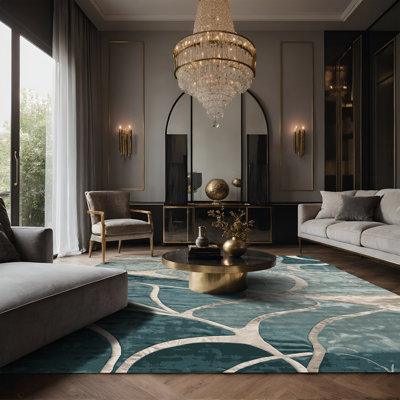 Tapis gris soyeux et moelleux