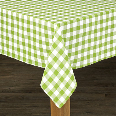 Andreas Gingham 100% Cotton Square/Oval Tablecloth