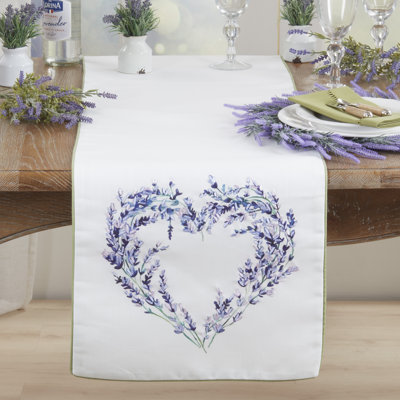 Chemin de table Lavender Heart