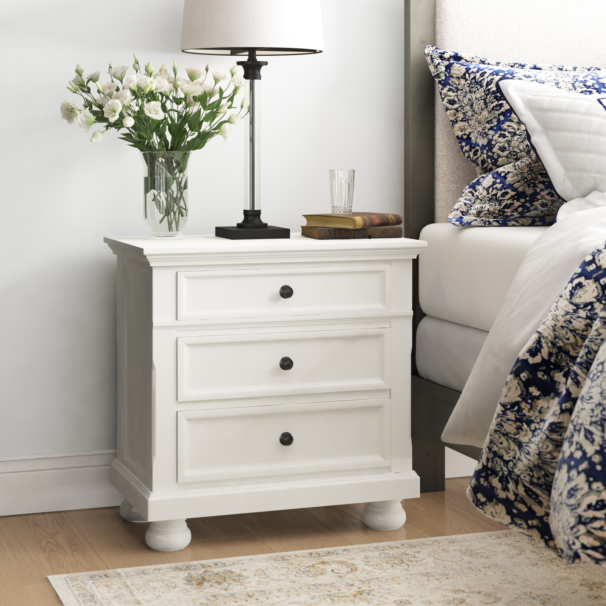 Beachcrest Home™ Bade 3 - Drawer Nightstand & Reviews | Wayfair