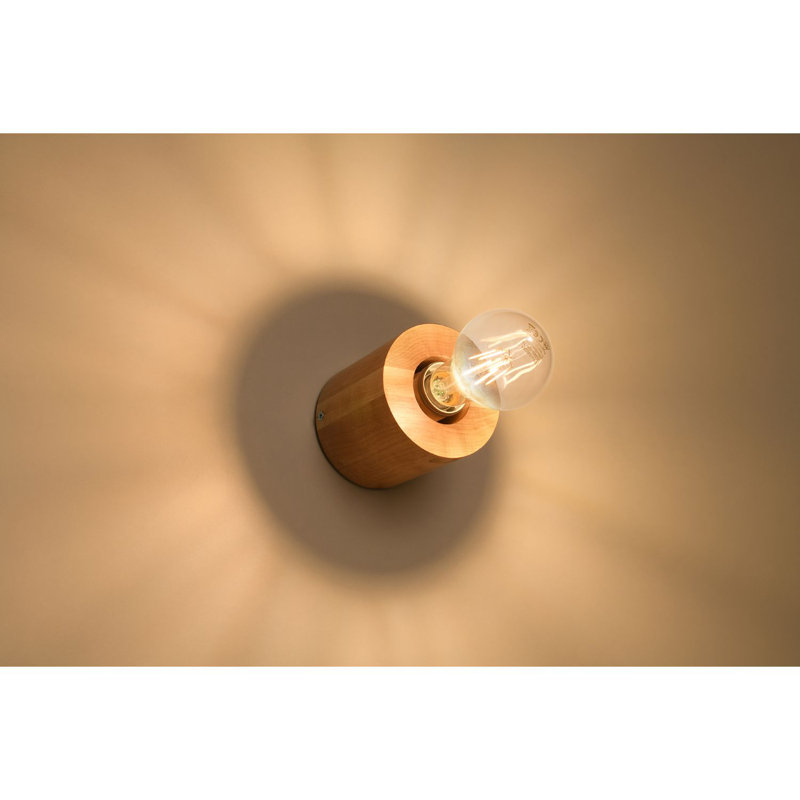 Obrien Manufactured Wood Flush Mounted Sconce