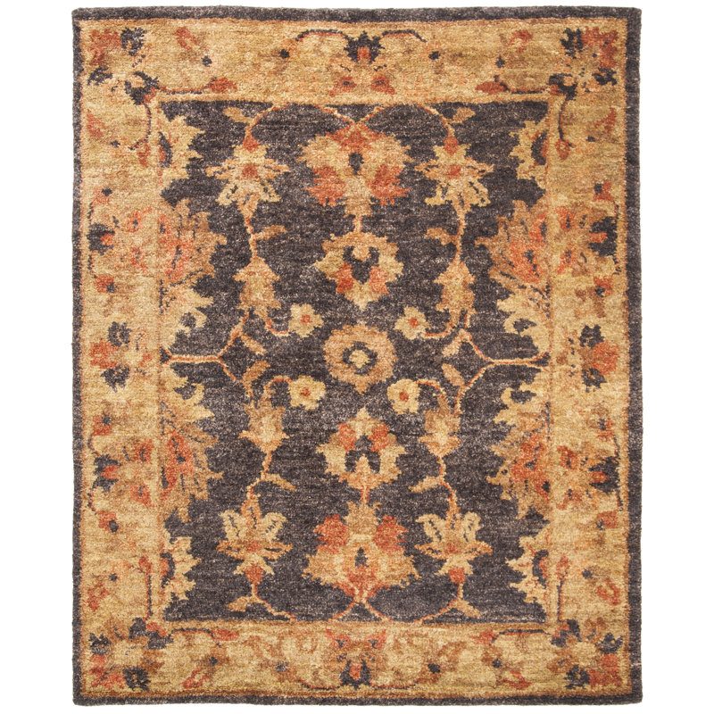 Lafountain Hand Tufted Hemp Oriental Rug, Rectangle 4' x 6'