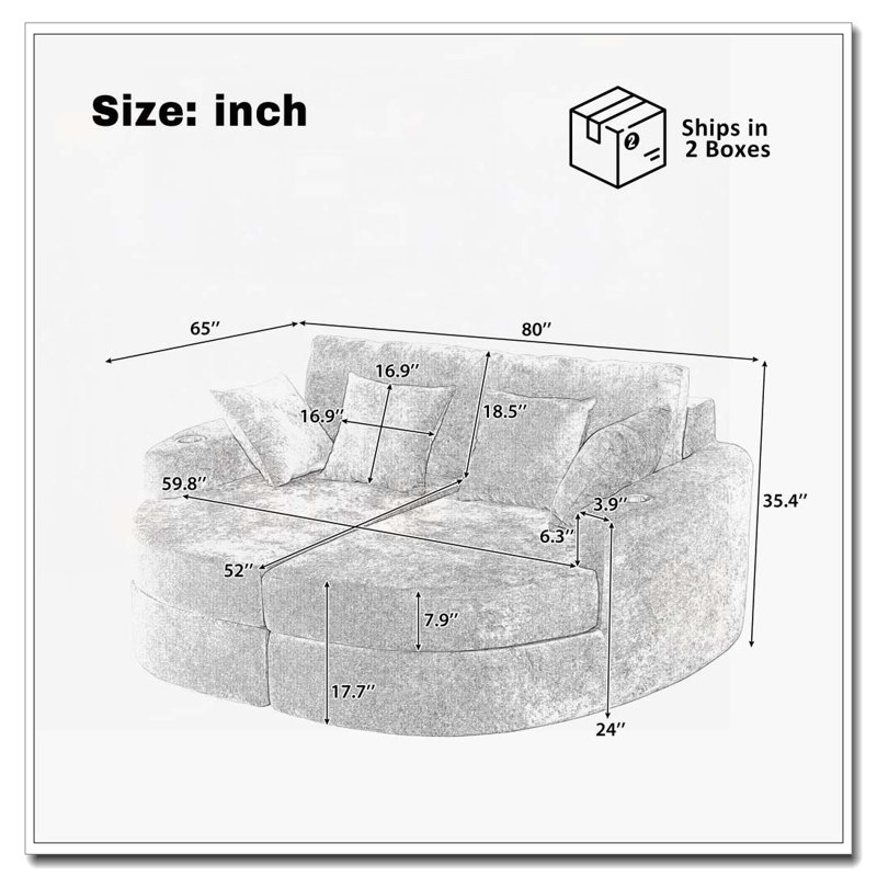 Canapé de chaise longue à compression complète, Noir