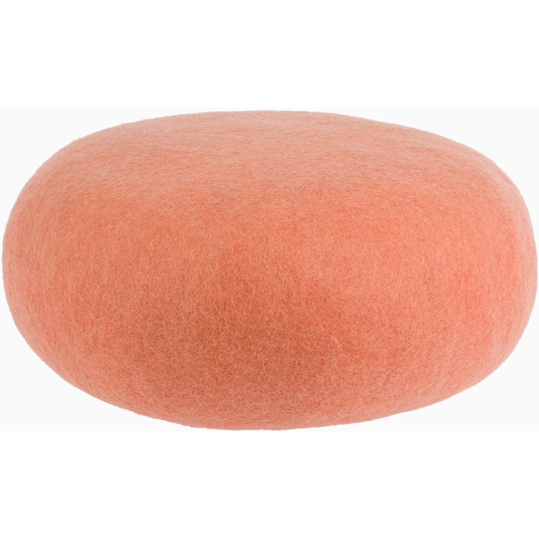 myfelt Pouf rond en laine saumon M Lea - 