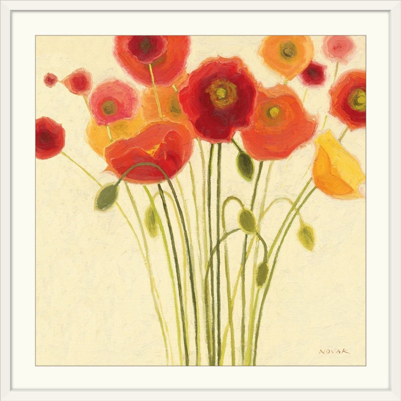 « sizzle i » par shirley novak, reproduction d’art, H 38 po x l 38 po x P 1 po, Cadre blanc