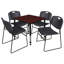 Kee Mobile Square Breakroom Table and Chair Set-73413151-73413154