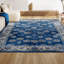 Tapis persan moderne bleu / ivoire Fenley-48927733