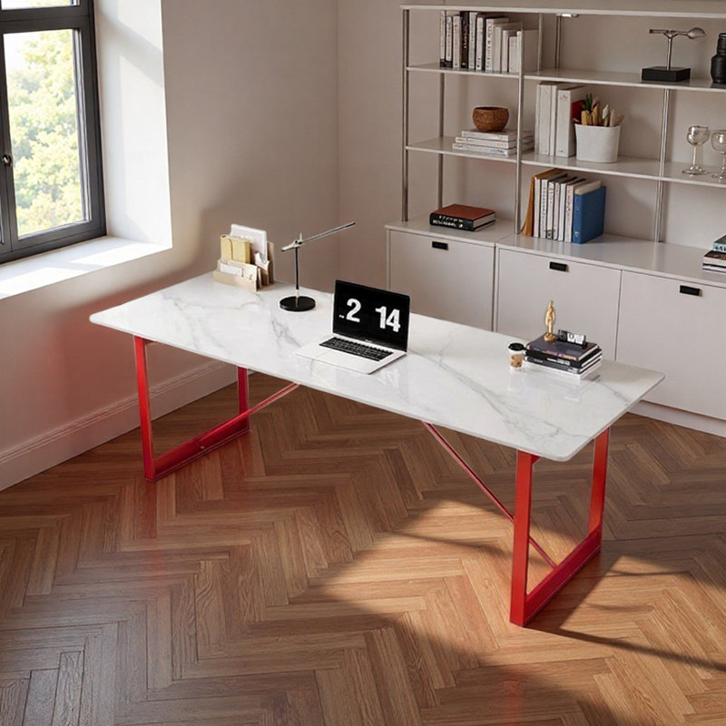 Bureau d'écriture Modern Light, H 29,52 po x l 78,74 po x P 31,49 po, Rouge
