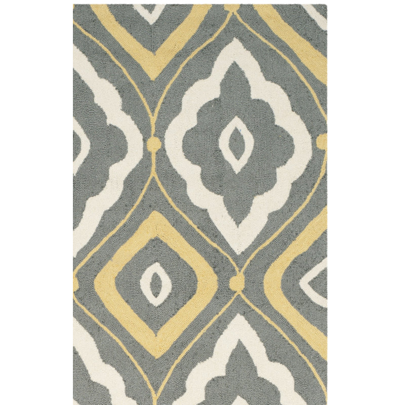 Salome Hand Hooked Performance Geometric Rug, Runner 2'3" x 8'