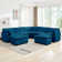 7 - Piece Modular Corduroy Sectional With Ottoman