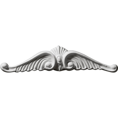 Wings 1.375'' H x 5.625'' W x 0.5'' D Urethane Onlay Scroll
