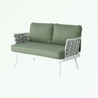 2 Piece Outdoor Loveseat Set with soft Cushions