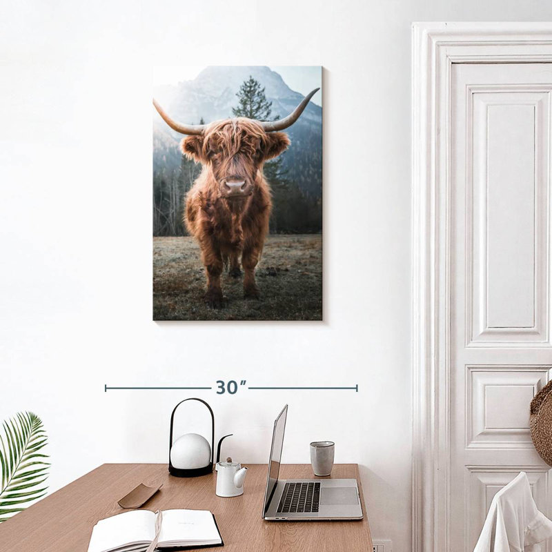 Brampt Dolomites Highland Cow, 30" H x 20" W