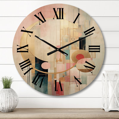 Horloge murale en bois massif Fredericktown