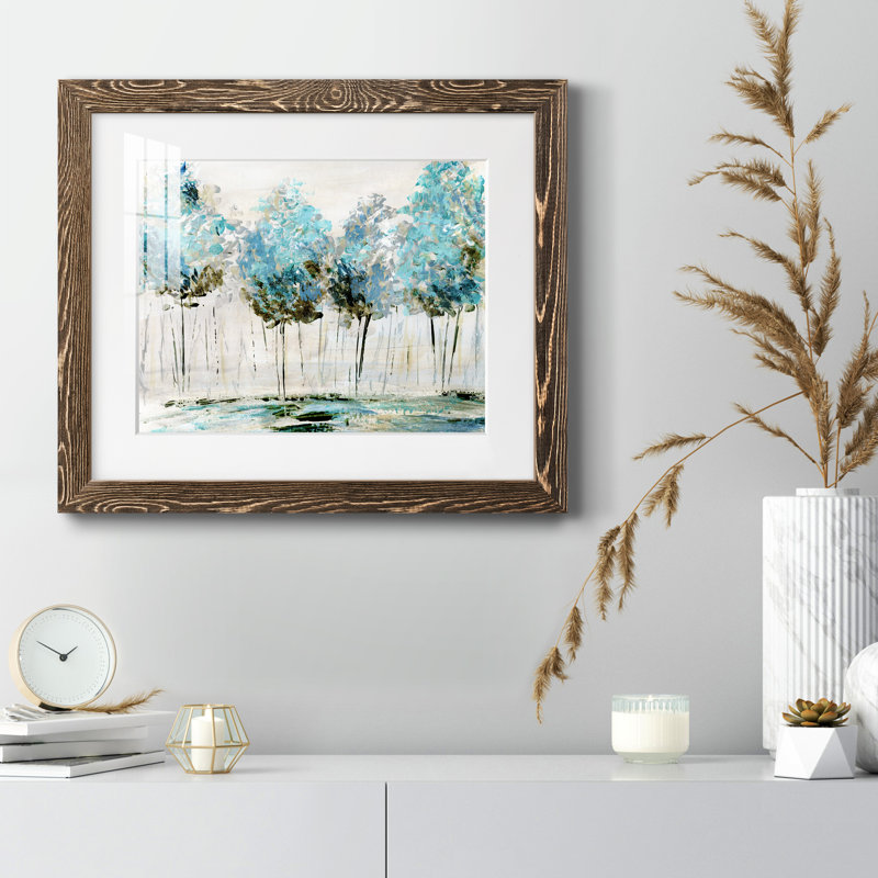 " Spring " Painting Print, 20" H x 17" W x 1.5" D, Walnut Framed