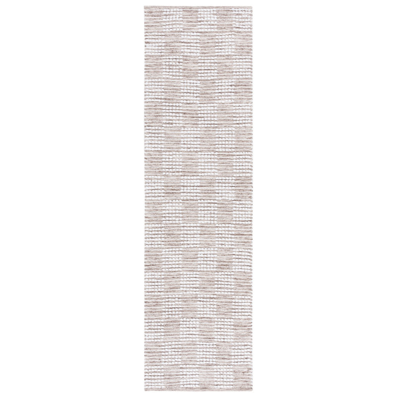 Tapis brun / ivoire Nayelie 979, Tapis de couloir 2 pi 3 po x 8 pi